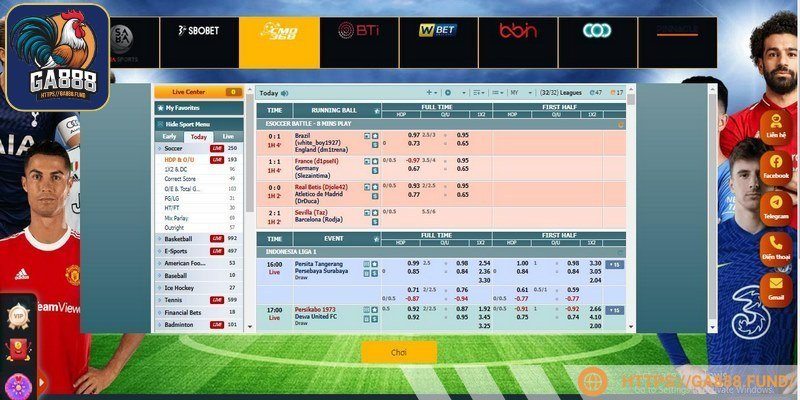 Anh em sẽ nhận được những cập nhật kịp thời về kèo cược