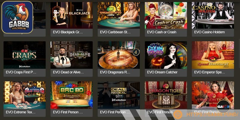 Casino với các dealer chuyên nghiệp là điểm nhấn của GA888