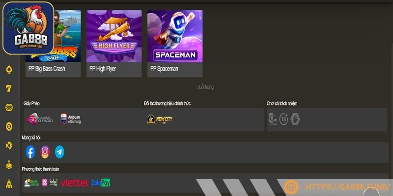 Ngoài các hạng mục chính, GA888 còn có các game hot