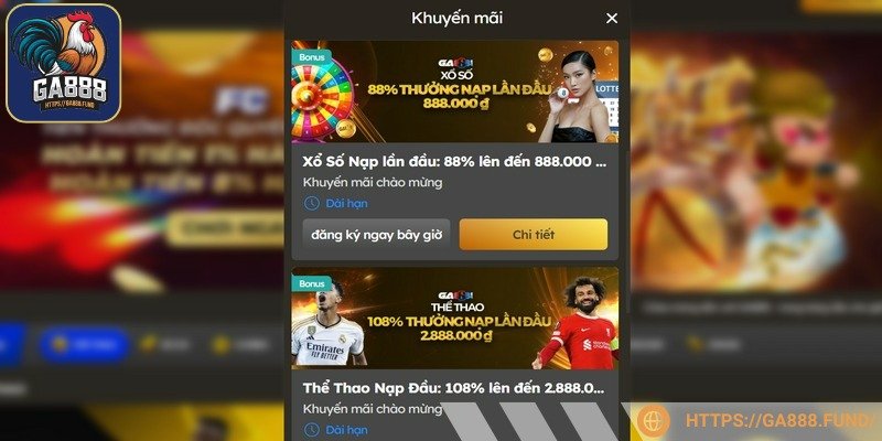 Bạn đừng bỏ qua Khuyến mãi định kỳ chỉ có tại GA888