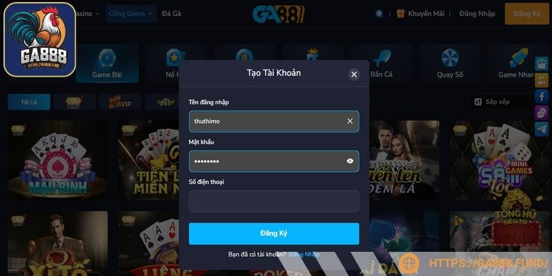 Nhập đúng mã nhà cái gửi về